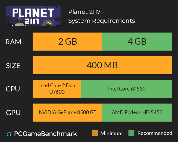 Planet 2117 System Requirements PC Graph - Can I Run Planet 2117 Planet 2117 System Requirements PC Graph - Can I Run Planet 2117