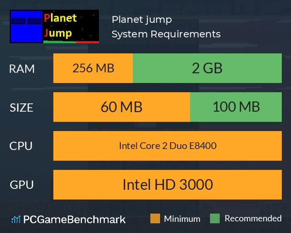 Planet jump System Requirements PC Graph - Can I Run Planet jump Planet jump System Requirements PC Graph - Can I Run Planet jump