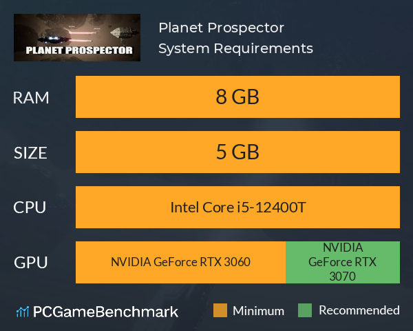 Planet Prospector System Requirements PC Graph - Can I Run Planet Prospector Planet Prospector System Requirements PC Graph - Can I Run Planet Prospector