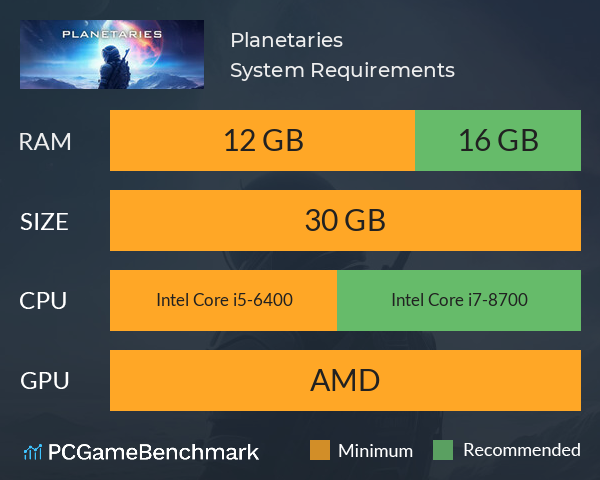 Planetaries System Requirements PC Graph - Can I Run Planetaries