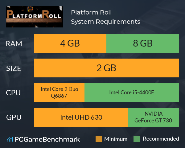 Platform Roll System Requirements PC Graph - Can I Run Platform Roll