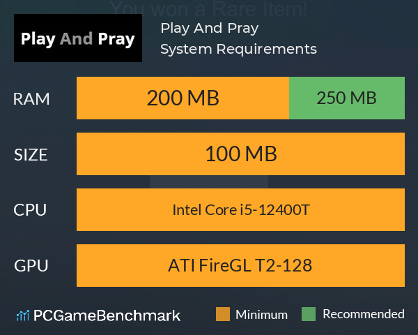 Play And Pray System Requirements PC Graph - Can I Run Play And Pray Play And Pray System Requirements PC Graph - Can I Run Play And Pray
