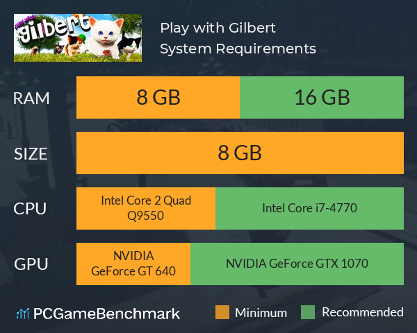 Play with Gilbert System Requirements PC Graph - Can I Run Play with Gilbert Play with Gilbert System Requirements PC Graph - Can I Run Play with Gilbert