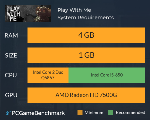 Play With Me System Requirements PC Graph - Can I Run Play With Me