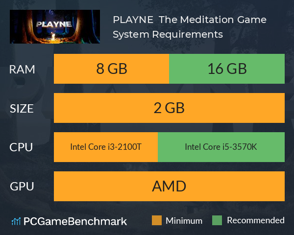 PLAYNE : The Meditation Game System Requirements PC Graph - Can I Run PLAYNE : The Meditation Game