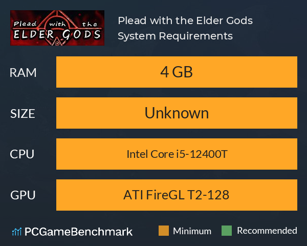 Plead with the Elder Gods System Requirements PC Graph - Can I Run Plead with the Elder Gods Plead with the Elder Gods System Requirements PC Graph - Can I Run Plead with the Elder Gods