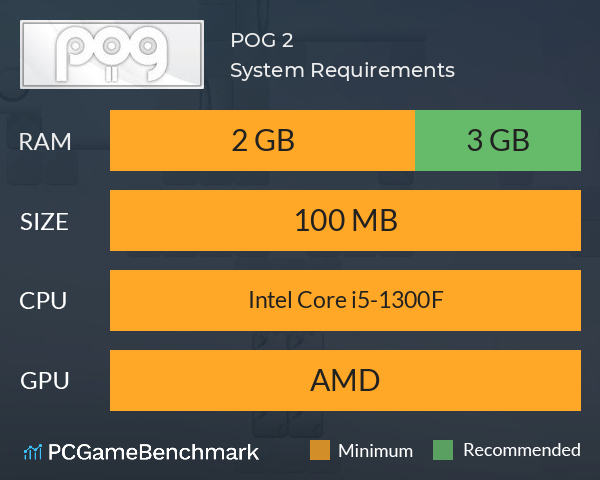 POG 2 System Requirements PC Graph - Can I Run POG 2 POG 2 System Requirements PC Graph - Can I Run POG 2