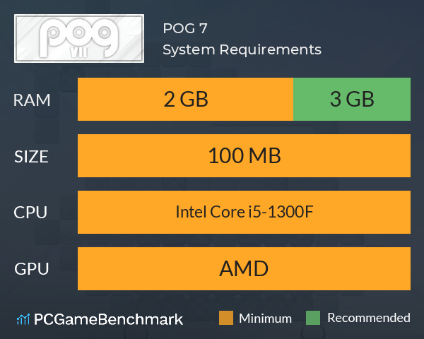 POG 7 System Requirements PC Graph - Can I Run POG 7 POG 7 System Requirements PC Graph - Can I Run POG 7