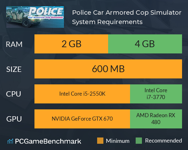 Police Car Armored: Cop Simulator System Requirements PC Graph - Can I Run Police Car Armored: Cop Simulator Police Car Armored: Cop Simulator System Requirements PC Graph - Can I Run Police Car Armored: Cop Simulator