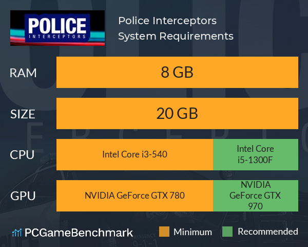 Police Interceptors System Requirements PC Graph - Can I Run Police Interceptors Police Interceptors System Requirements PC Graph - Can I Run Police Interceptors
