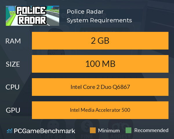 Police Radar System Requirements PC Graph - Can I Run Police Radar