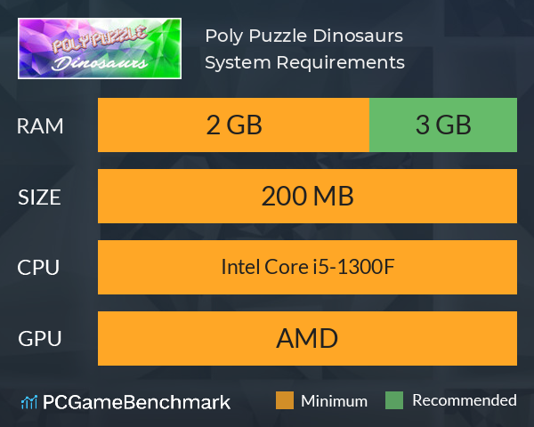 Poly Puzzle: Dinosaurs System Requirements PC Graph - Can I Run Poly Puzzle: Dinosaurs Poly Puzzle: Dinosaurs System Requirements PC Graph - Can I Run Poly Puzzle: Dinosaurs
