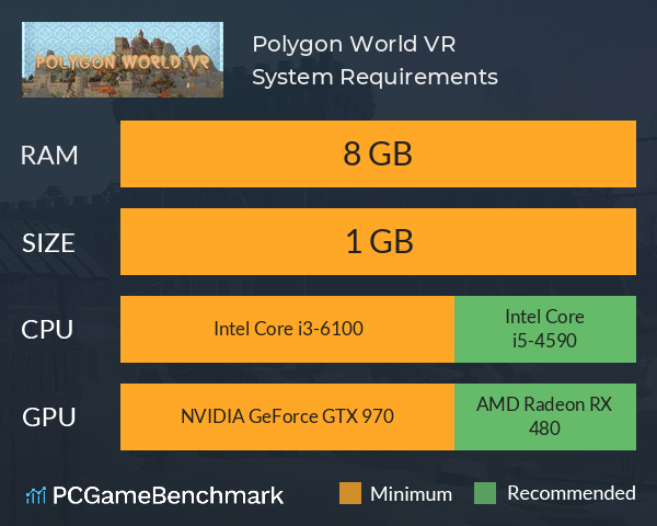 Polygon World VR System Requirements PC Graph - Can I Run Polygon World VR Polygon World VR System Requirements PC Graph - Can I Run Polygon World VR