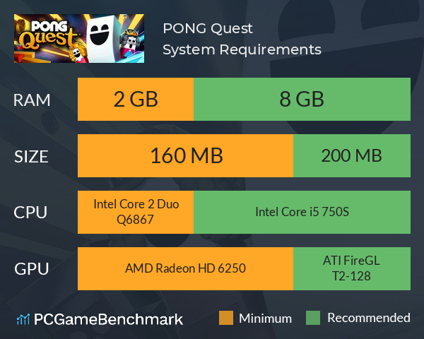 PONG Quest™ System Requirements PC Graph - Can I Run PONG Quest™ PONG Quest™ System Requirements PC Graph - Can I Run PONG Quest™