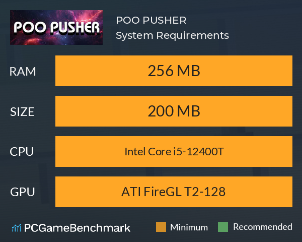 POO PUSHER System Requirements PC Graph - Can I Run POO PUSHER POO PUSHER System Requirements PC Graph - Can I Run POO PUSHER