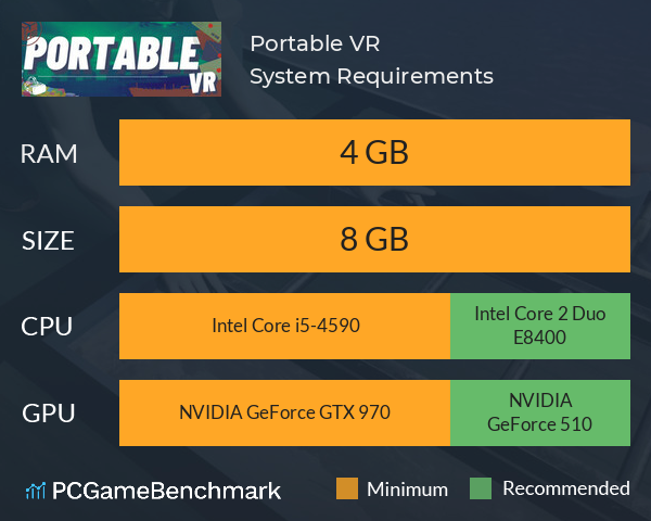 Portable VR System Requirements PC Graph - Can I Run Portable VR Portable VR System Requirements PC Graph - Can I Run Portable VR