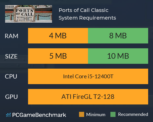 Ports of Call Classic System Requirements PC Graph - Can I Run Ports of Call Classic Ports of Call Classic System Requirements PC Graph - Can I Run Ports of Call Classic