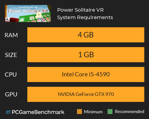 Power Solitaire VR System Requirements PC Graph - Can I Run Power Solitaire VR Power Solitaire VR System Requirements PC Graph - Can I Run Power Solitaire VR