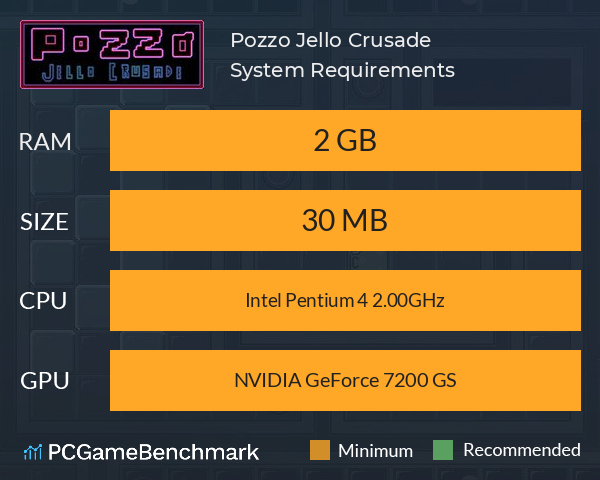 Pozzo Jello Crusade System Requirements PC Graph - Can I Run Pozzo Jello Crusade Pozzo Jello Crusade System Requirements PC Graph - Can I Run Pozzo Jello Crusade