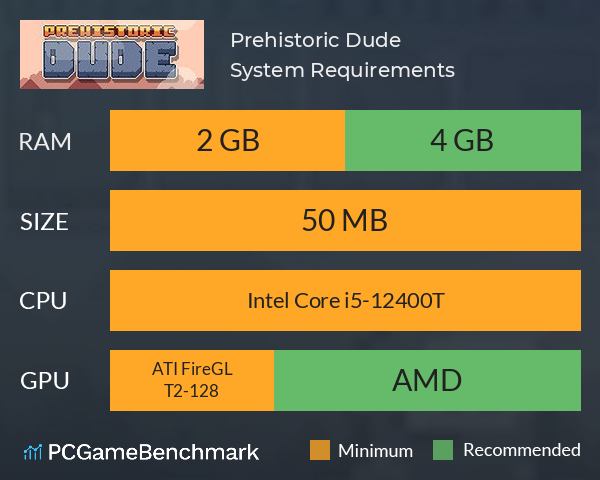 Prehistoric Dude System Requirements PC Graph - Can I Run Prehistoric Dude Prehistoric Dude System Requirements PC Graph - Can I Run Prehistoric Dude