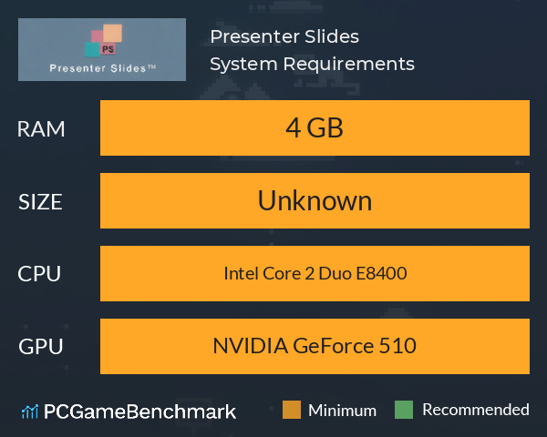 Presenter Slides™ System Requirements PC Graph - Can I Run Presenter Slides™ Presenter Slides™ System Requirements PC Graph - Can I Run Presenter Slides™