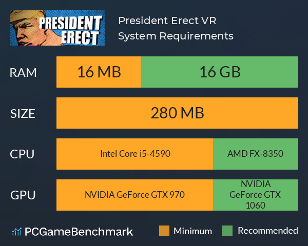 President Erect VR System Requirements PC Graph - Can I Run President Erect VR