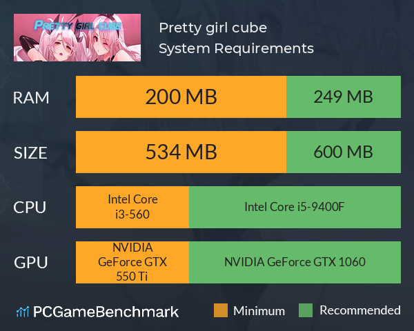 Pretty girl cube System Requirements PC Graph - Can I Run Pretty girl cube Pretty girl cube System Requirements PC Graph - Can I Run Pretty girl cube