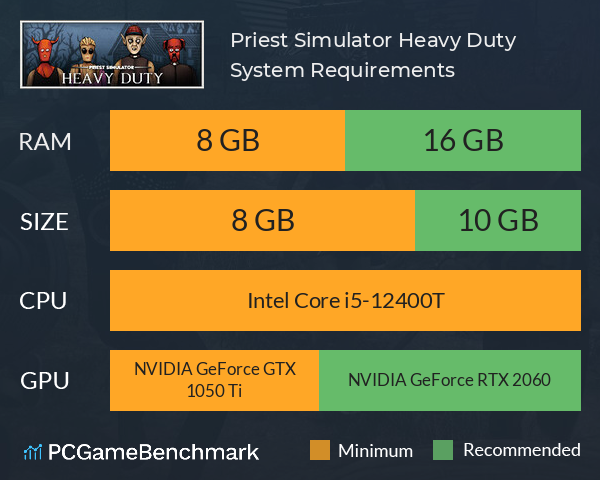 Priest Simulator: Heavy Duty System Requirements PC Graph - Can I Run Priest Simulator: Heavy Duty