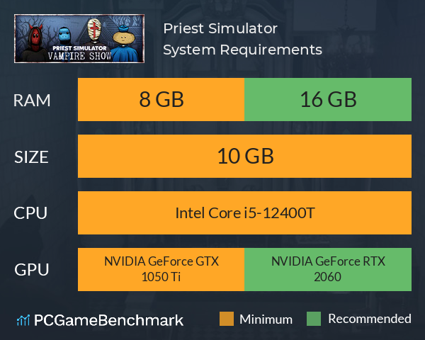 Priest Simulator System Requirements PC Graph - Can I Run Priest Simulator Priest Simulator System Requirements PC Graph - Can I Run Priest Simulator