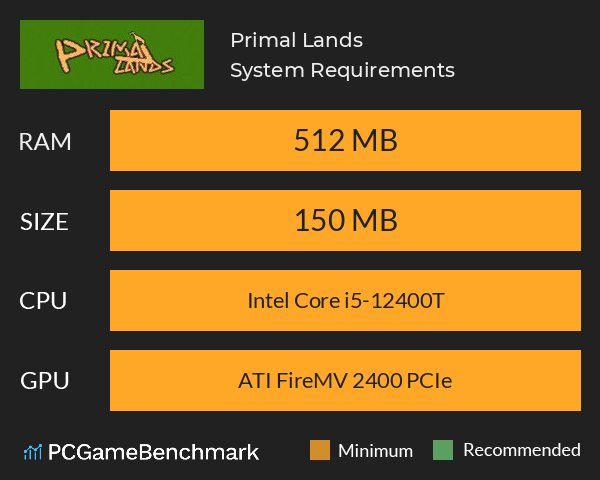 Primal Lands System Requirements PC Graph - Can I Run Primal Lands