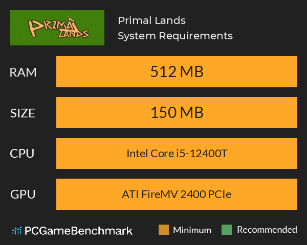Primal Lands System Requirements PC Graph - Can I Run Primal Lands Primal Lands System Requirements PC Graph - Can I Run Primal Lands
