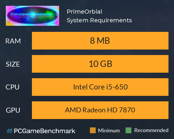 PrimeOrbial System Requirements PC Graph - Can I Run PrimeOrbial PrimeOrbial System Requirements PC Graph - Can I Run PrimeOrbial