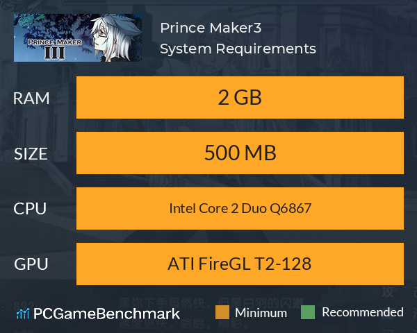 Prince Maker美少年梦工厂3:重生 System Requirements PC Graph - Can I Run Prince Maker美少年梦工厂3:重生 Prince Maker美少年梦工厂3:重生 System Requirements PC Graph - Can I Run Prince Maker美少年梦工厂3:重生