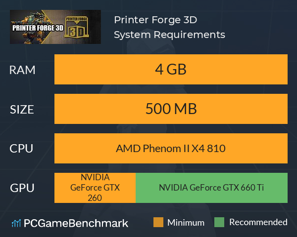 Printer Forge 3D System Requirements PC Graph - Can I Run Printer Forge 3D Printer Forge 3D System Requirements PC Graph - Can I Run Printer Forge 3D