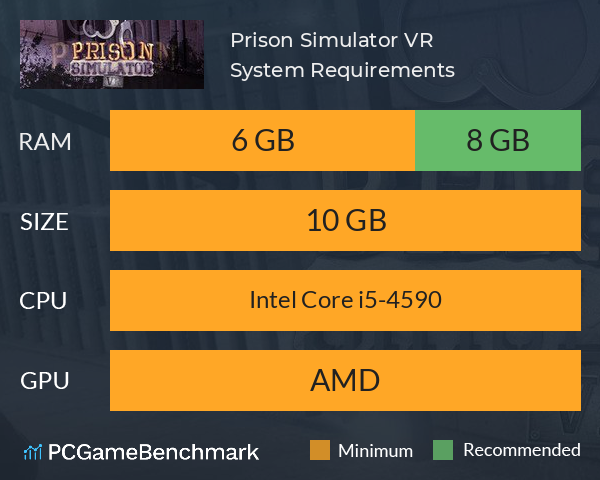 Prison Simulator VR System Requirements PC Graph - Can I Run Prison Simulator VR