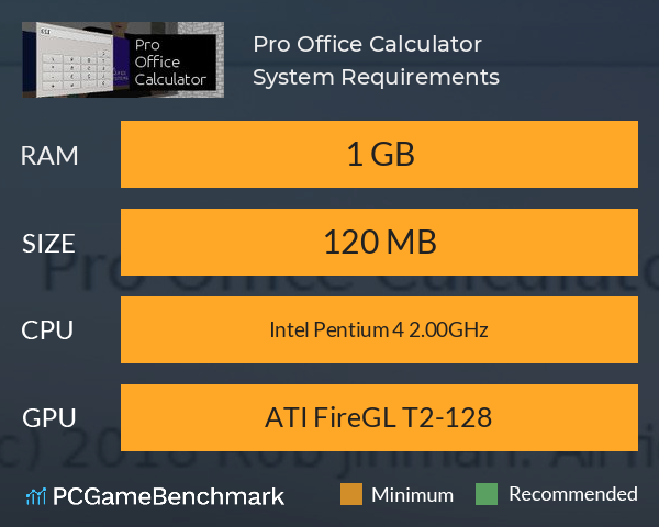 Pro Office Calculator System Requirements PC Graph - Can I Run Pro Office Calculator Pro Office Calculator System Requirements PC Graph - Can I Run Pro Office Calculator