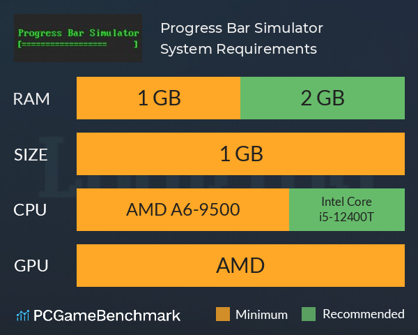 Progress Bar Simulator System Requirements PC Graph - Can I Run Progress Bar Simulator Progress Bar Simulator System Requirements PC Graph - Can I Run Progress Bar Simulator