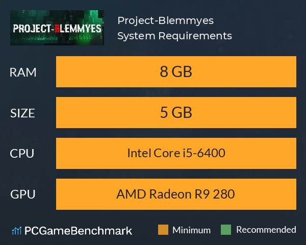 Project-Blemmyes System Requirements PC Graph - Can I Run Project-Blemmyes