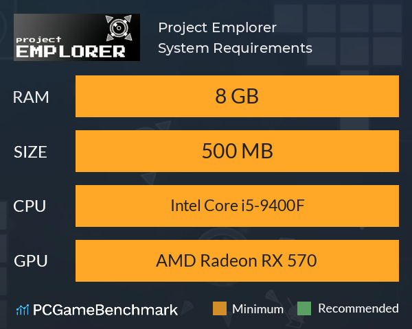 Project: Emplorer System Requirements PC Graph - Can I Run Project: Emplorer Project: Emplorer System Requirements PC Graph - Can I Run Project: Emplorer