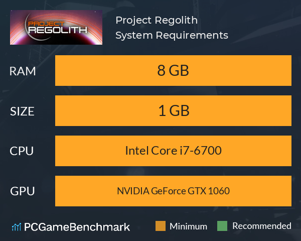 Project Regolith System Requirements PC Graph - Can I Run Project Regolith