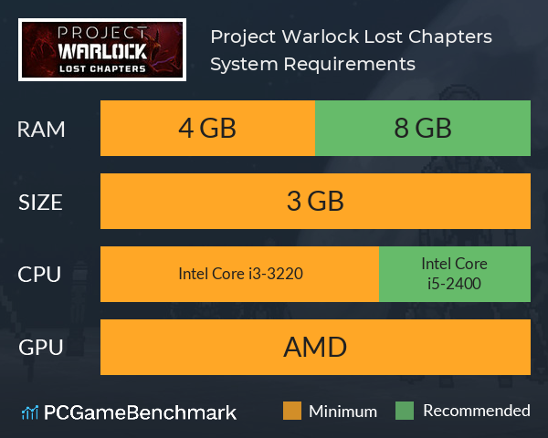 Project Warlock: Lost Chapters System Requirements PC Graph - Can I Run Project Warlock: Lost Chapters Project Warlock: Lost Chapters System Requirements PC Graph - Can I Run Project Warlock: Lost Chapters