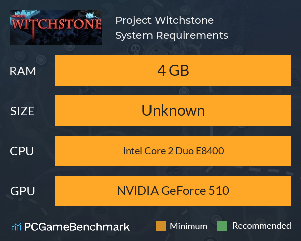Project Witchstone System Requirements PC Graph - Can I Run Project Witchstone