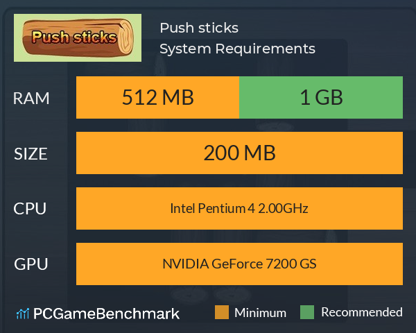 Push sticks System Requirements PC Graph - Can I Run Push sticks Push sticks System Requirements PC Graph - Can I Run Push sticks
