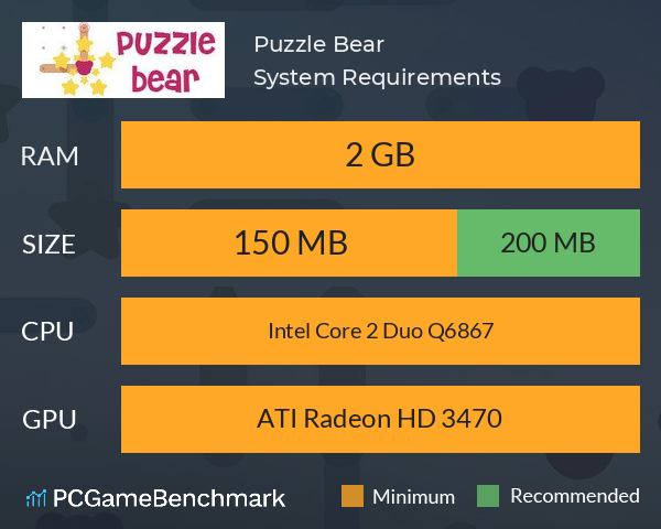 Puzzle Bear System Requirements PC Graph - Can I Run Puzzle Bear Puzzle Bear System Requirements PC Graph - Can I Run Puzzle Bear