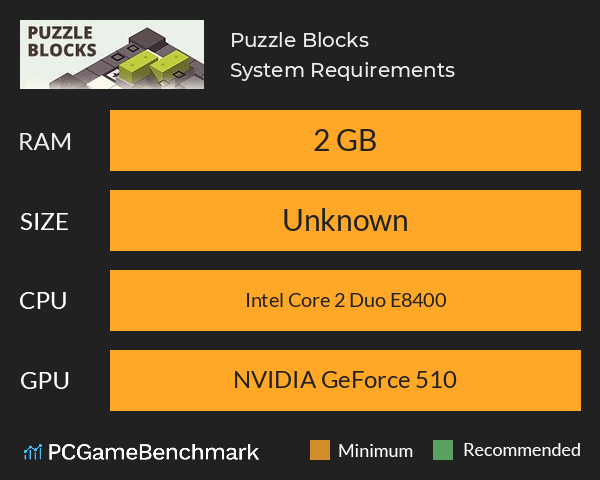 Puzzle Blocks System Requirements PC Graph - Can I Run Puzzle Blocks Puzzle Blocks System Requirements PC Graph - Can I Run Puzzle Blocks