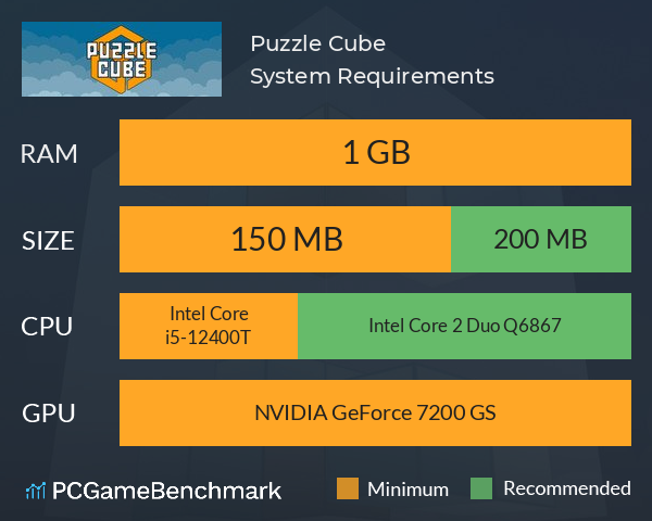 Puzzle Cube System Requirements PC Graph - Can I Run Puzzle Cube Puzzle Cube System Requirements PC Graph - Can I Run Puzzle Cube