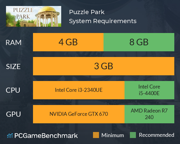 Puzzle Park System Requirements PC Graph - Can I Run Puzzle Park