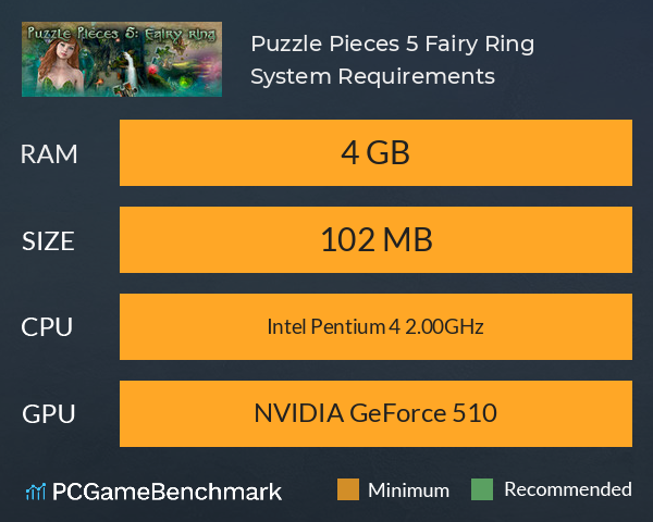Puzzle Pieces 5: Fairy Ring System Requirements PC Graph - Can I Run Puzzle Pieces 5: Fairy Ring