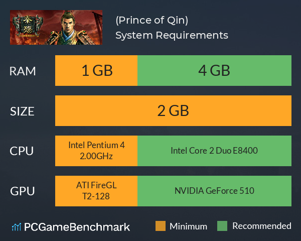 秦殇 (Prince of Qin) System Requirements PC Graph - Can I Run 秦殇 (Prince of Qin) 秦殇 (Prince of Qin) System Requirements PC Graph - Can I Run 秦殇 (Prince of Qin)
