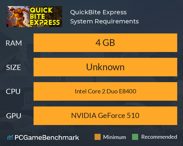 QuickBite Express System Requirements PC Graph - Can I Run QuickBite Express QuickBite Express System Requirements PC Graph - Can I Run QuickBite Express